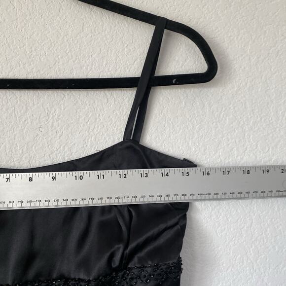 VTG Suzette Small 100% Silk Top Whimsigoth Beaded Empire Waist Babydoll Elegant - Picture 5 of 8